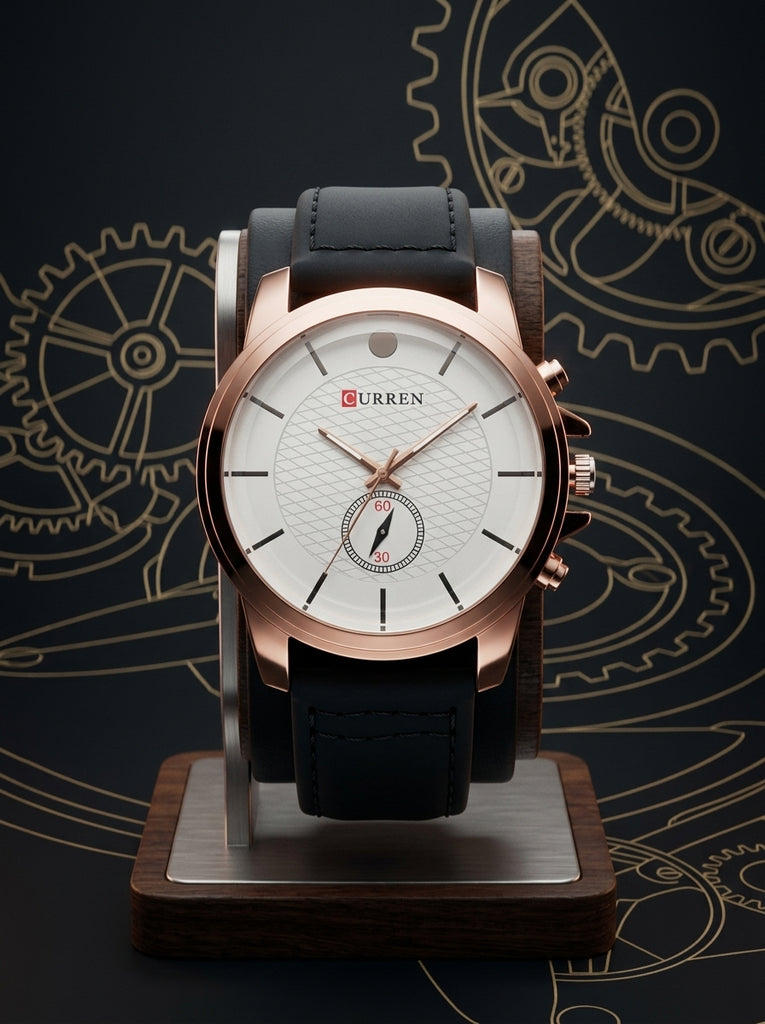 Curren Classic Rose Gold – Premium Leather Strap Watch
