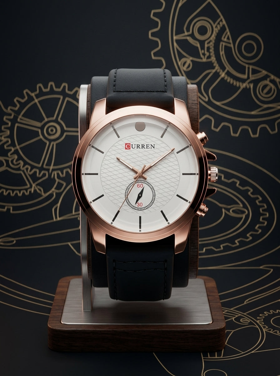 Curren Classic Rose Gold – Premium Leather Strap Watch