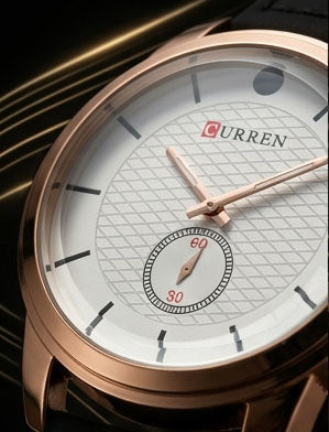 Curren Classic Rose Gold – Premium Leather Strap Watch
