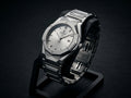 Sculpted Stainless Steel Luxury Watch