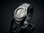 Sculpted Stainless Steel Luxury Watch